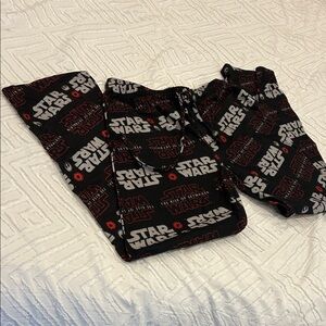 Star Wars The Riise of Skywalker Men's Black & Red Fleece Pajama Bottoms LG